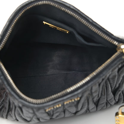 Miu Miu Nappa Matelasse Crossbody Clutch Black 4 of 4
