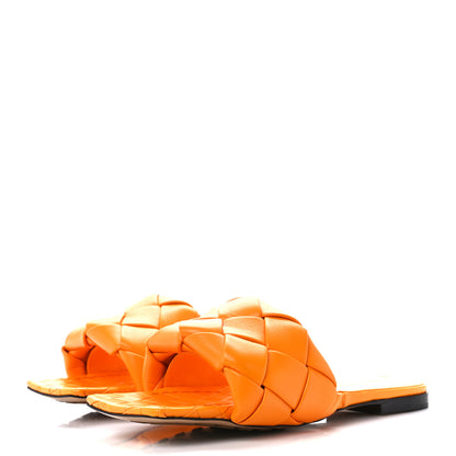 Bottega Veneta Nappa Maxi Intrecciato Lido Flat Sandals 40 Tangerine 3 of 8