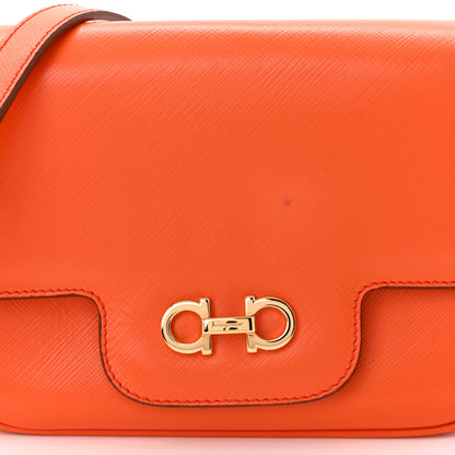 Salvatore Ferragamo Printed Calfskin Paris Crossbody Bag Orange 12 of 19
