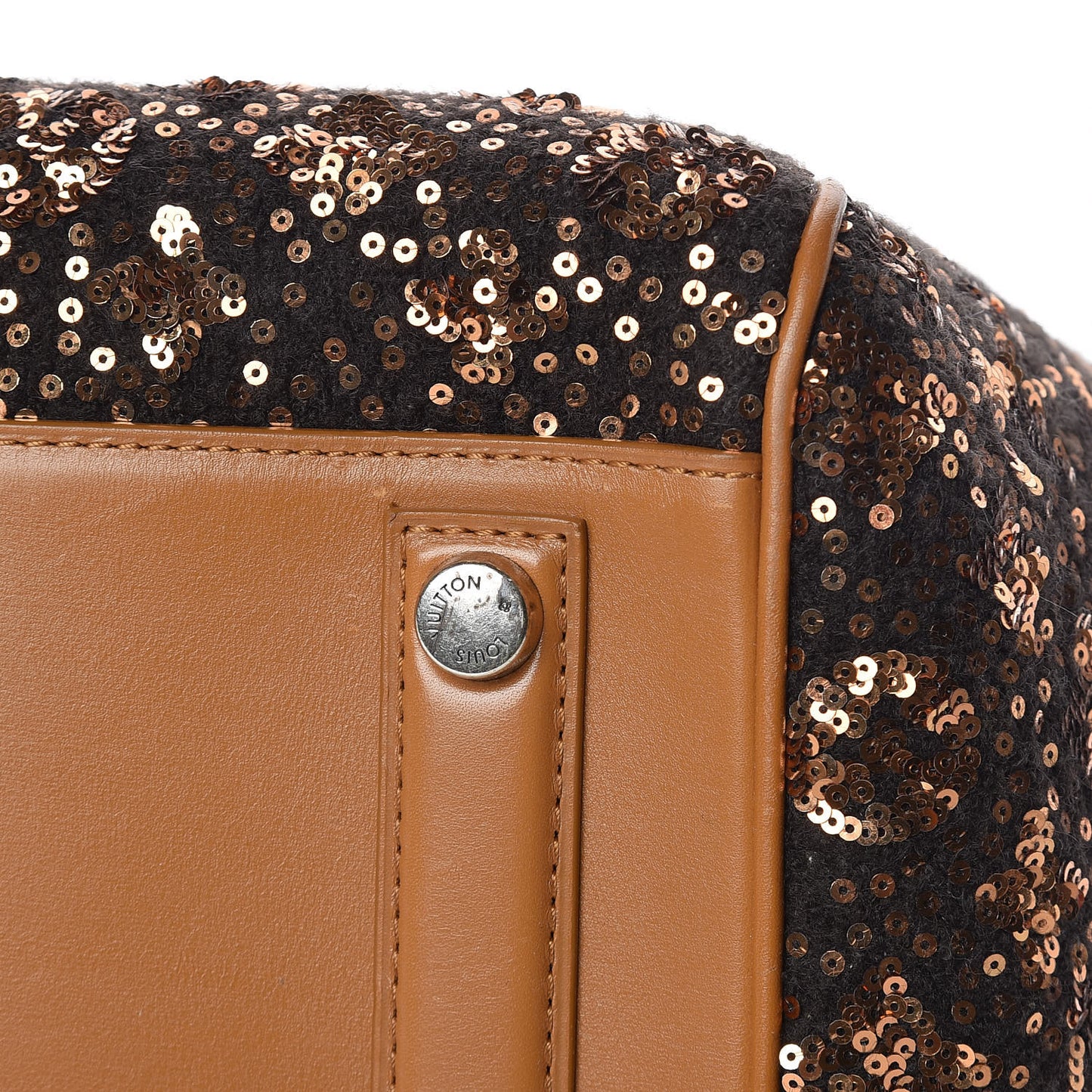 Sequin Monogram Sunshine Express North South Gold