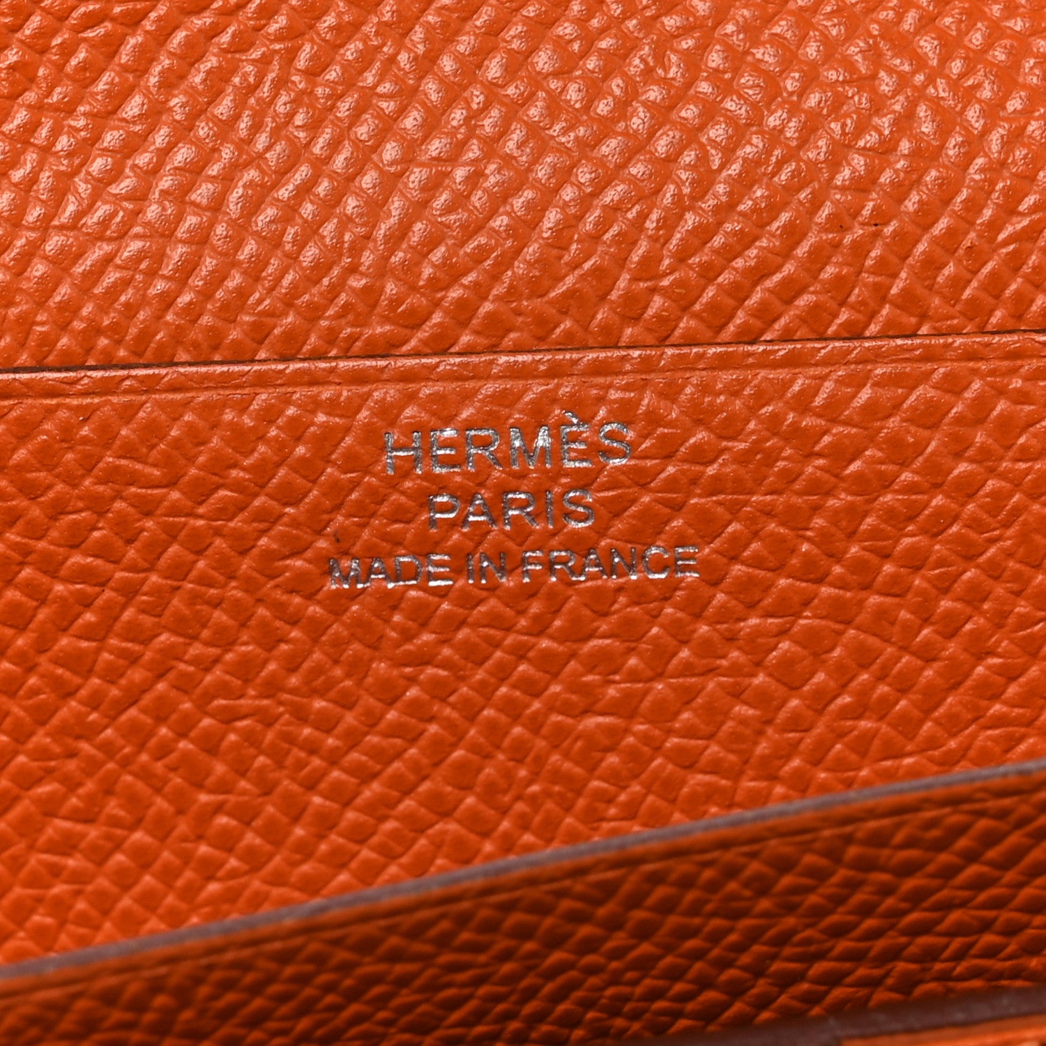 Hermes Epsom Bearn Gusset Wallet Orange 6 of 8