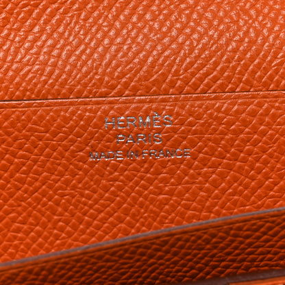 Hermes Epsom Bearn Gusset Wallet Orange 6 of 8
