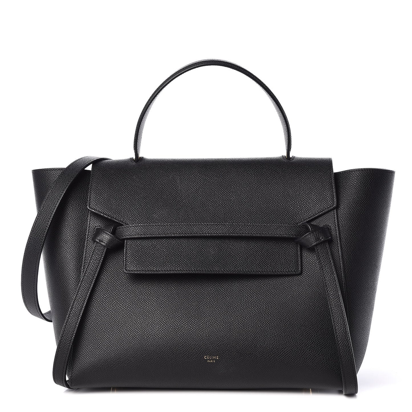 Grained Calfskin Mini Belt Bag Black