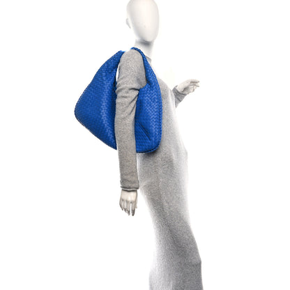 Bottega Veneta Nappa Intrecciato Large Veneta Hobo Blue Royal 2 of 9