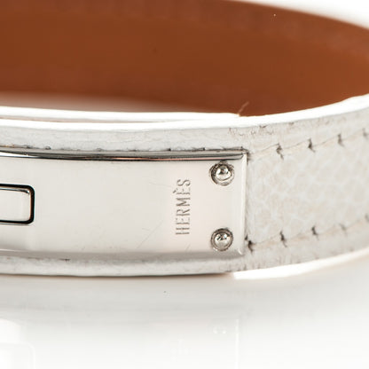 Hermes Epsom Kelly Single Tour Bracelet S White 4 of 8