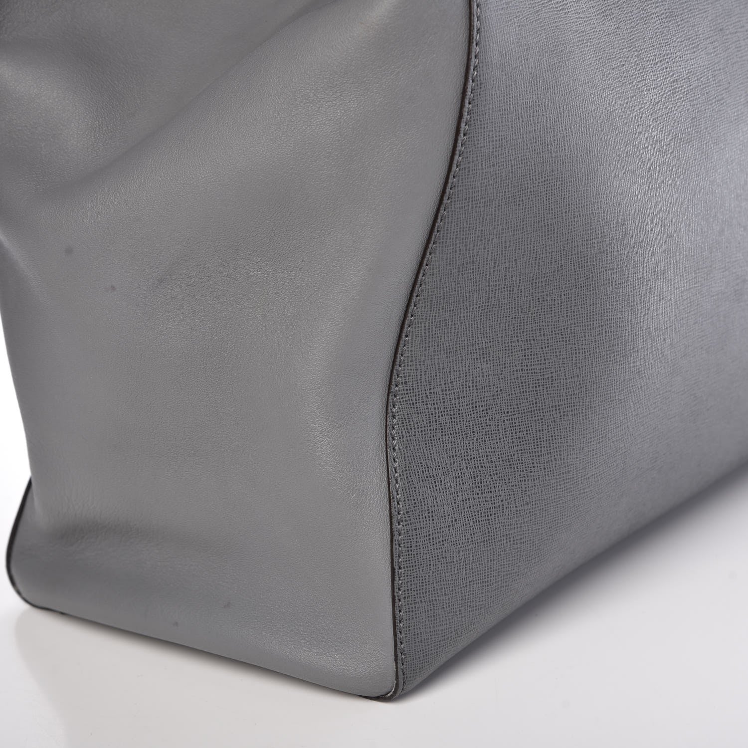 Fendi Vitello Elite Large 2Jours Tote Grigio Grigio Chiaro 9 of 11
