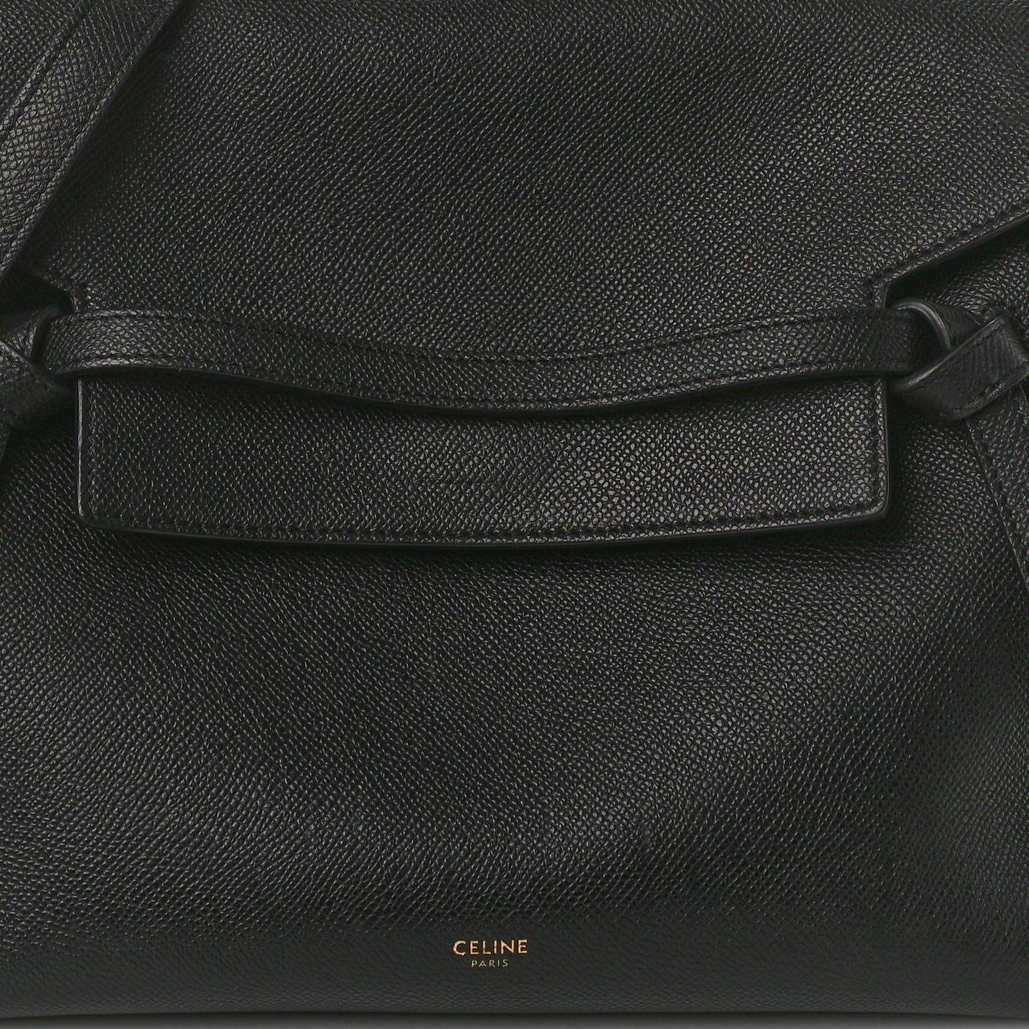 Grained Calfskin Mini Belt Bag Black