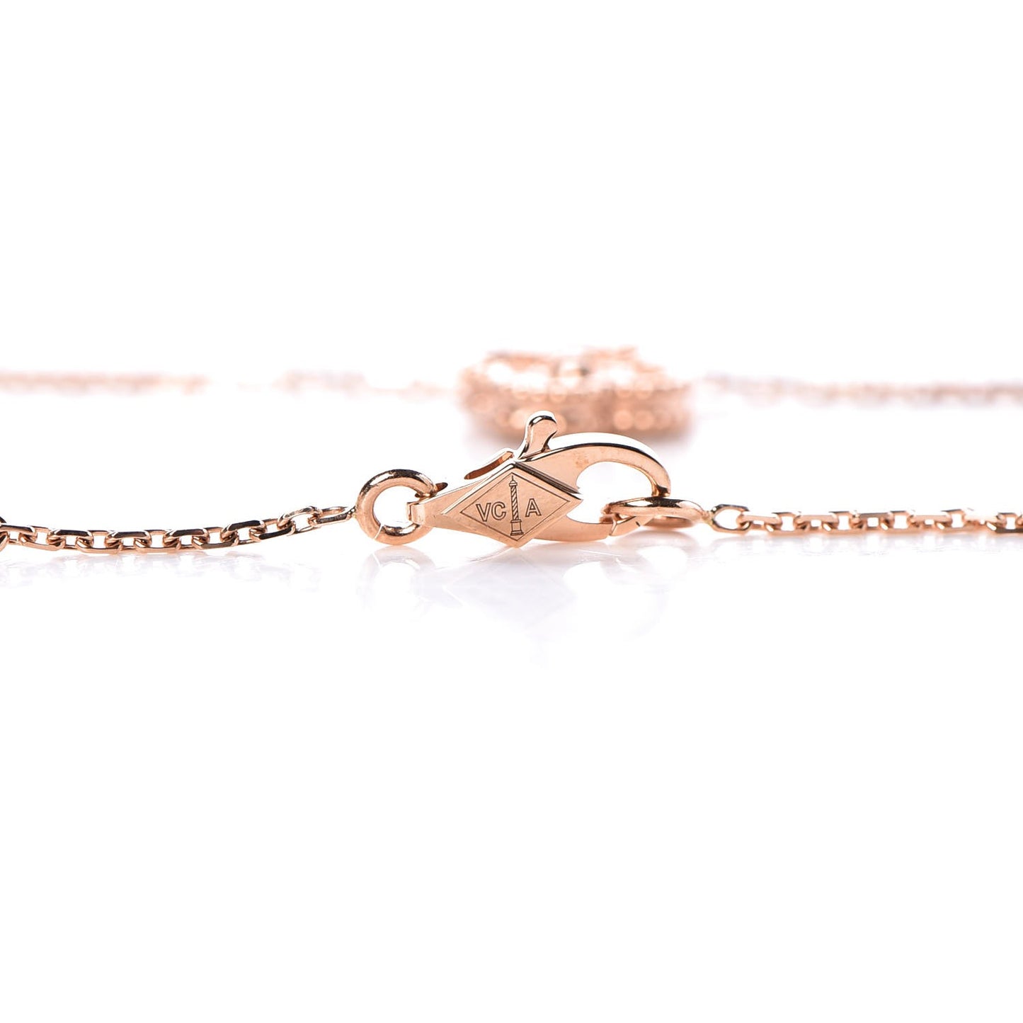 18K Rose Gold Sweet Alhambra Pendant Necklace