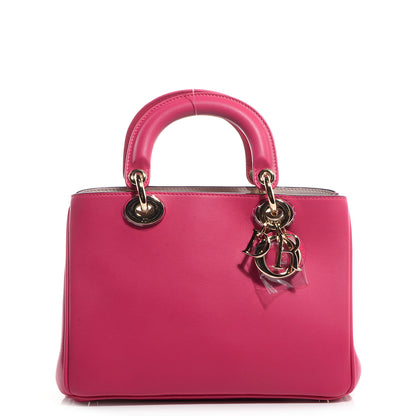 Christian Dior Calfskin Small Diorissimo Tote Fuchsia 1 of 11