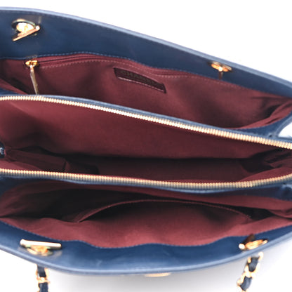 Chanel Sheepskin Quilted Mademoiselle Vintage Shopping Tote Navy 5 of 10