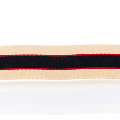 Gucci Jacquard Crystal Stripe Double G Belt 85 34 White 3 of 5