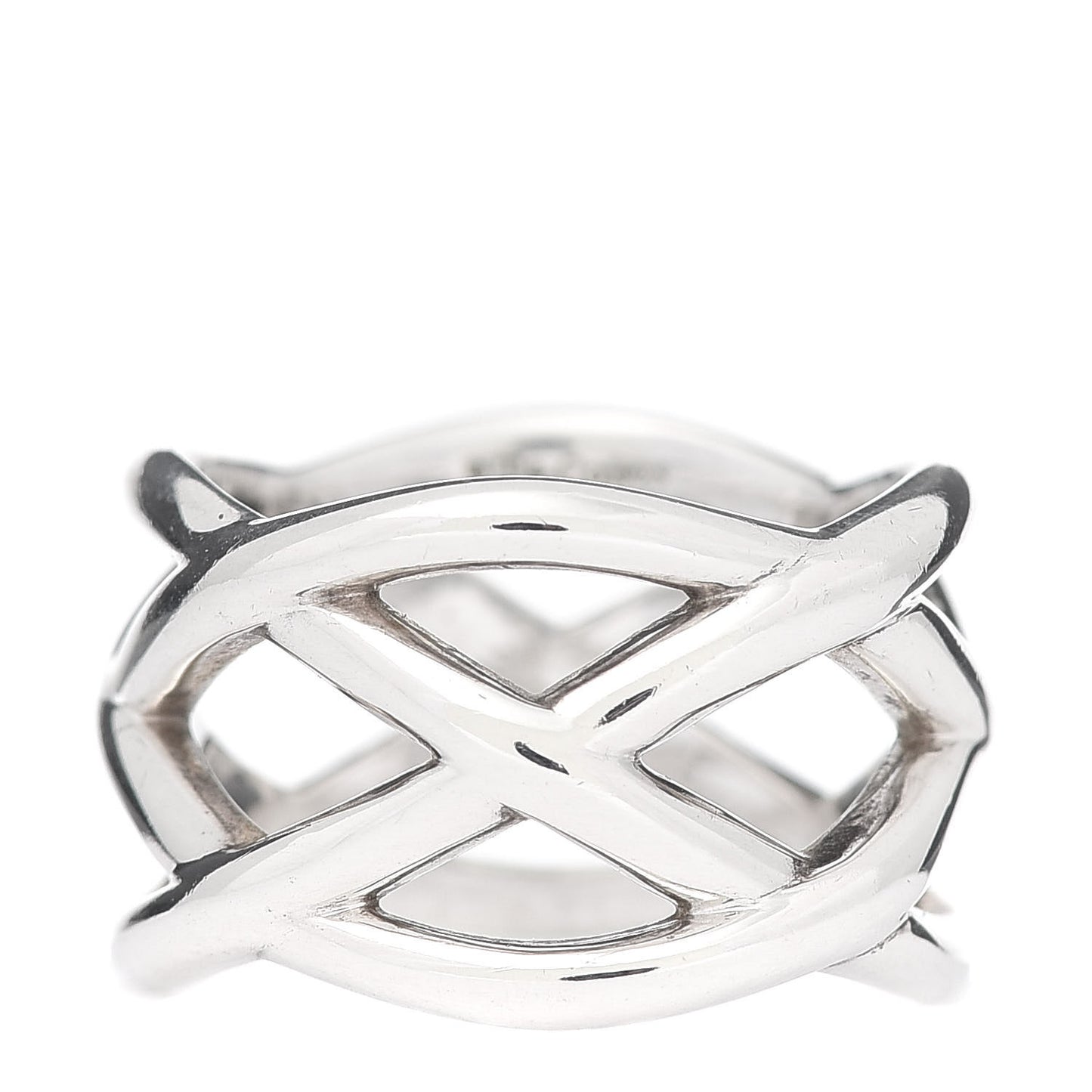 Sterling Silver Weave Ring 52 6