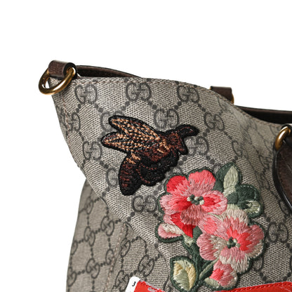 Gucci Soft GG Supreme Monogram Courrier Medium Crossbody Tote Beige New Acero 12 of 13
