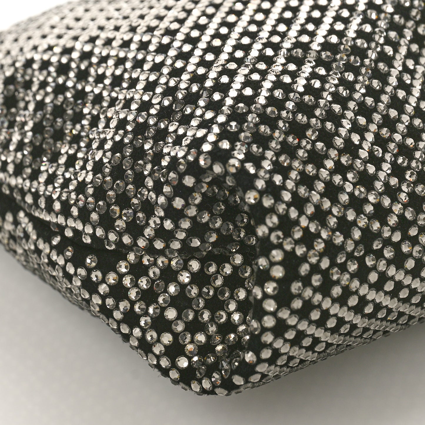 Suede Crystal Callie Tassel Shoulder Bag Silver