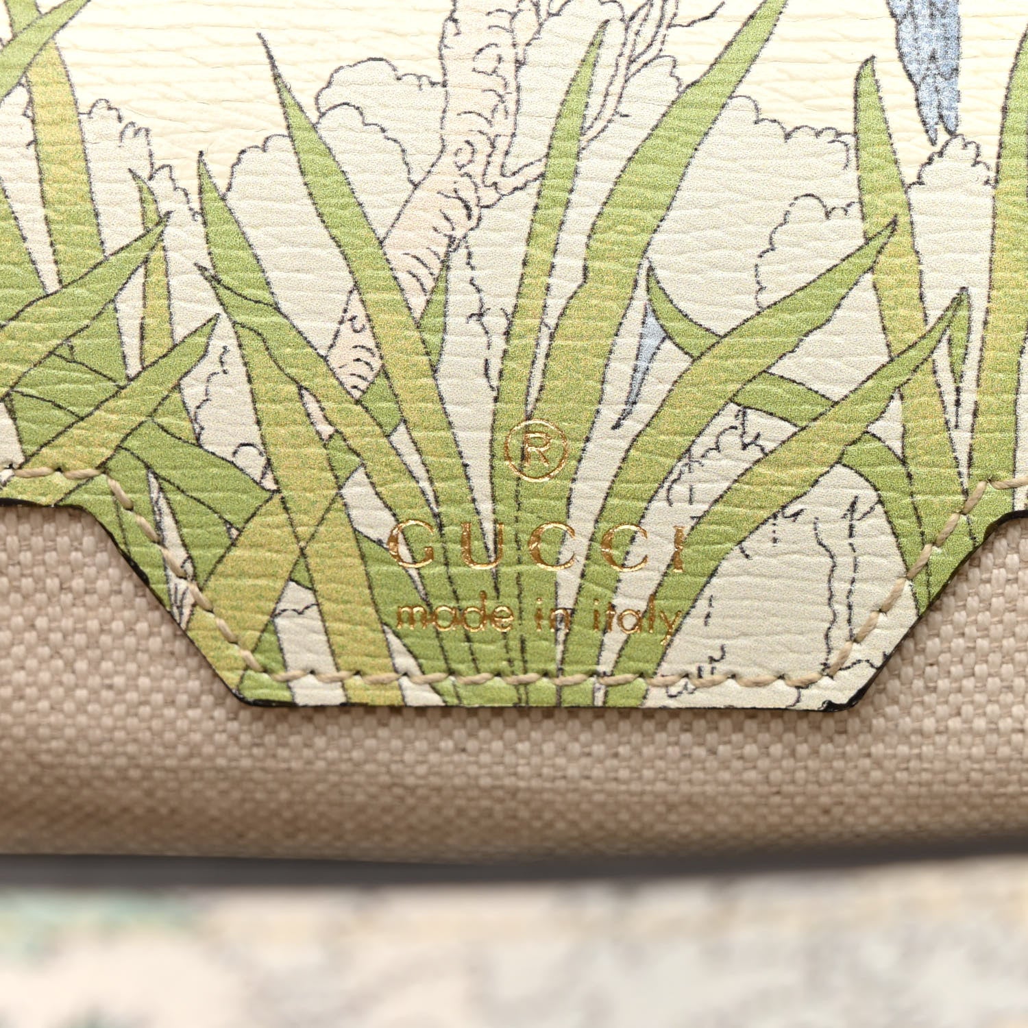 Gucci New Shangai Calfskin Tiger Savanah Web Mini Horsebit 1955 Shoulder Bag Chalky White Multicolor 6 of 10