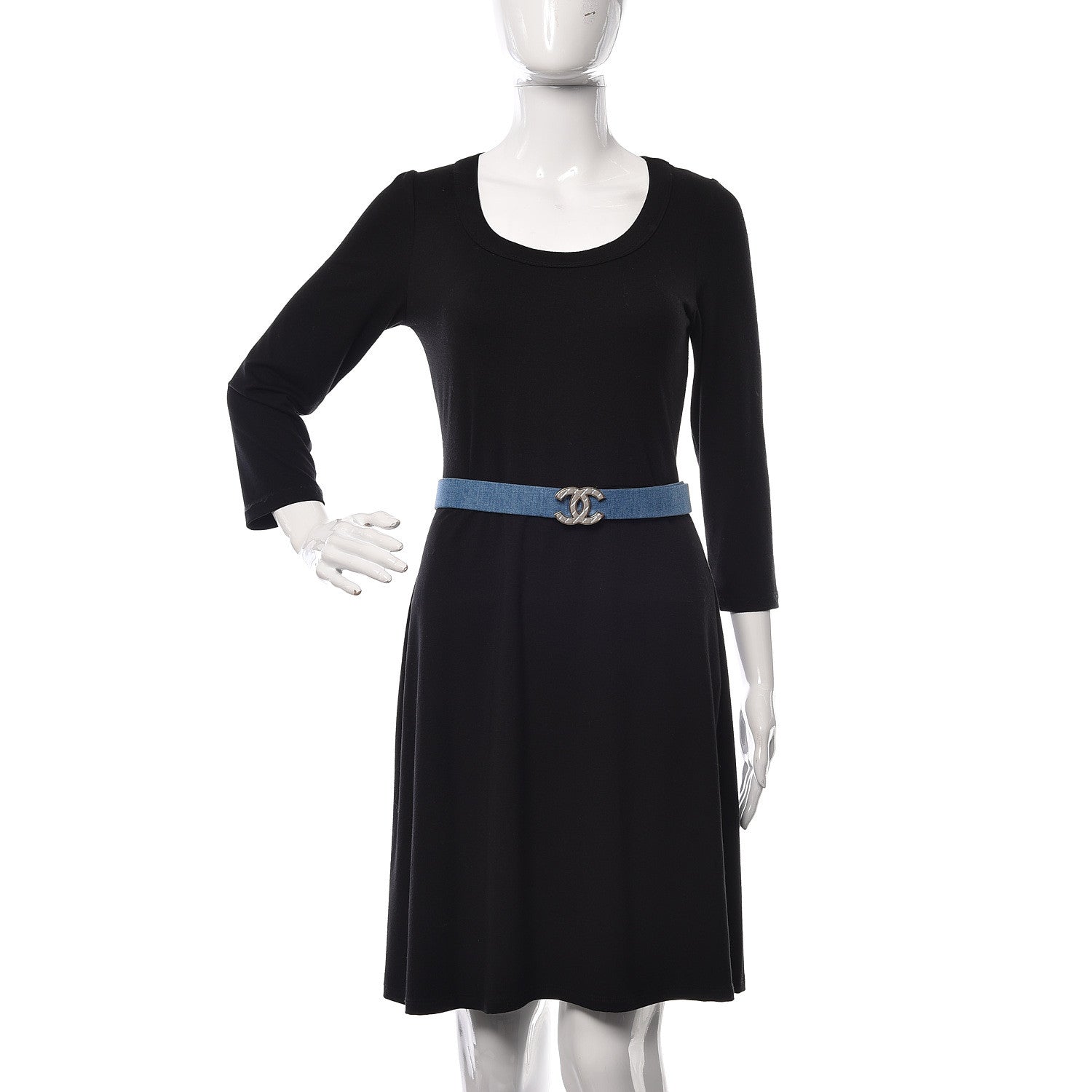 Chanel Denim CC Belt 75 30 Blue 2 of 8