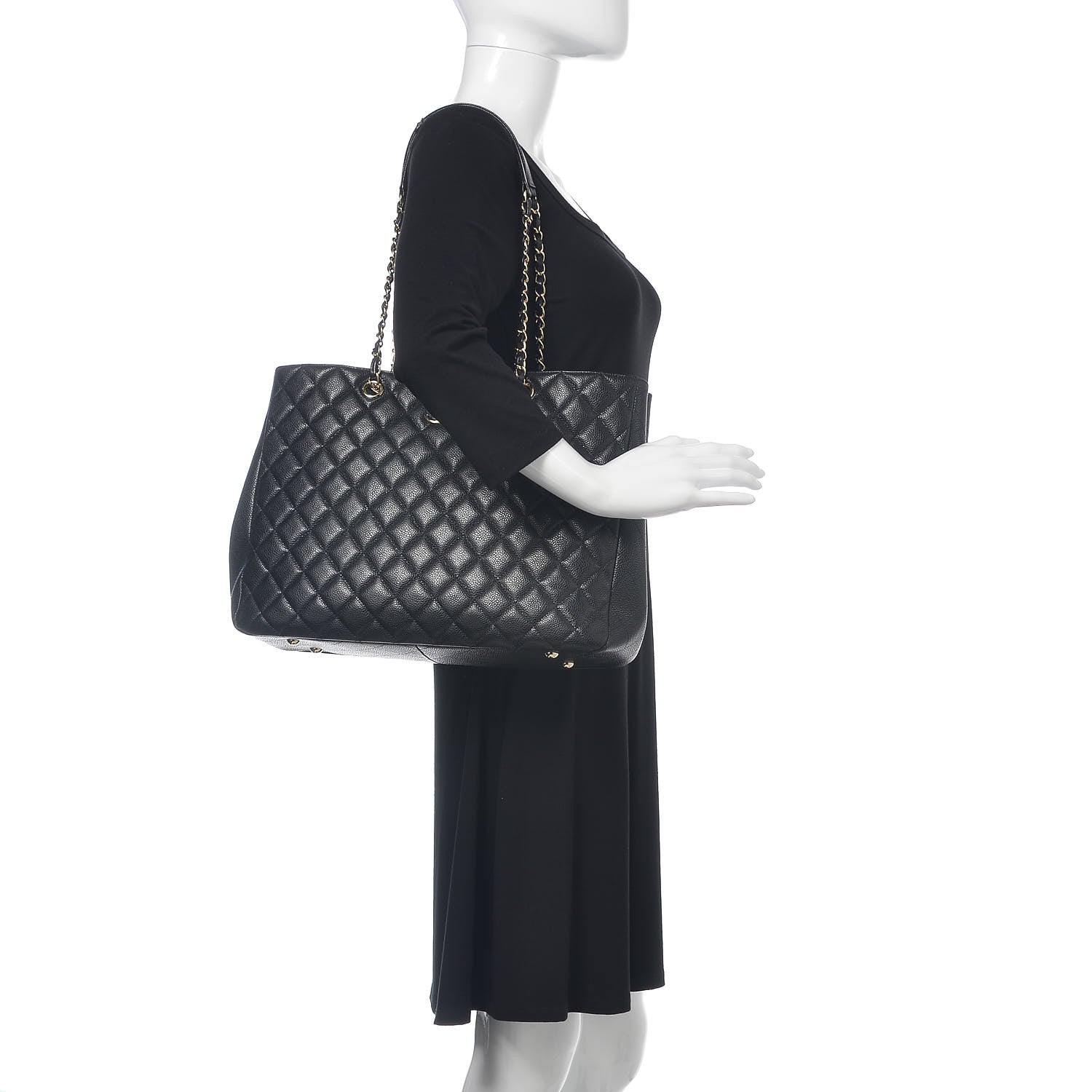 Chanel Caviar Quilted Large Shopping Tote Black 1 of 10