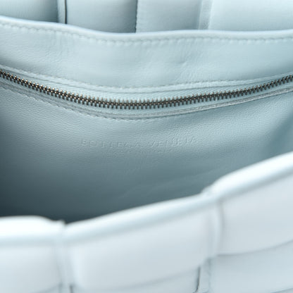 Bottega Veneta Paper Calfskin Maxi Intreccio Padded Cassette Crossbody Bag Ice 8 of 9