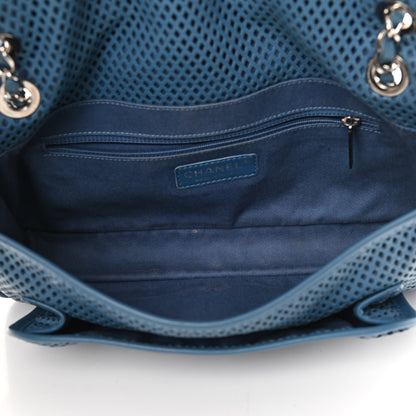 Chanel Perforated Calfskin Large Up In The Air Flap Blue 5 of 11