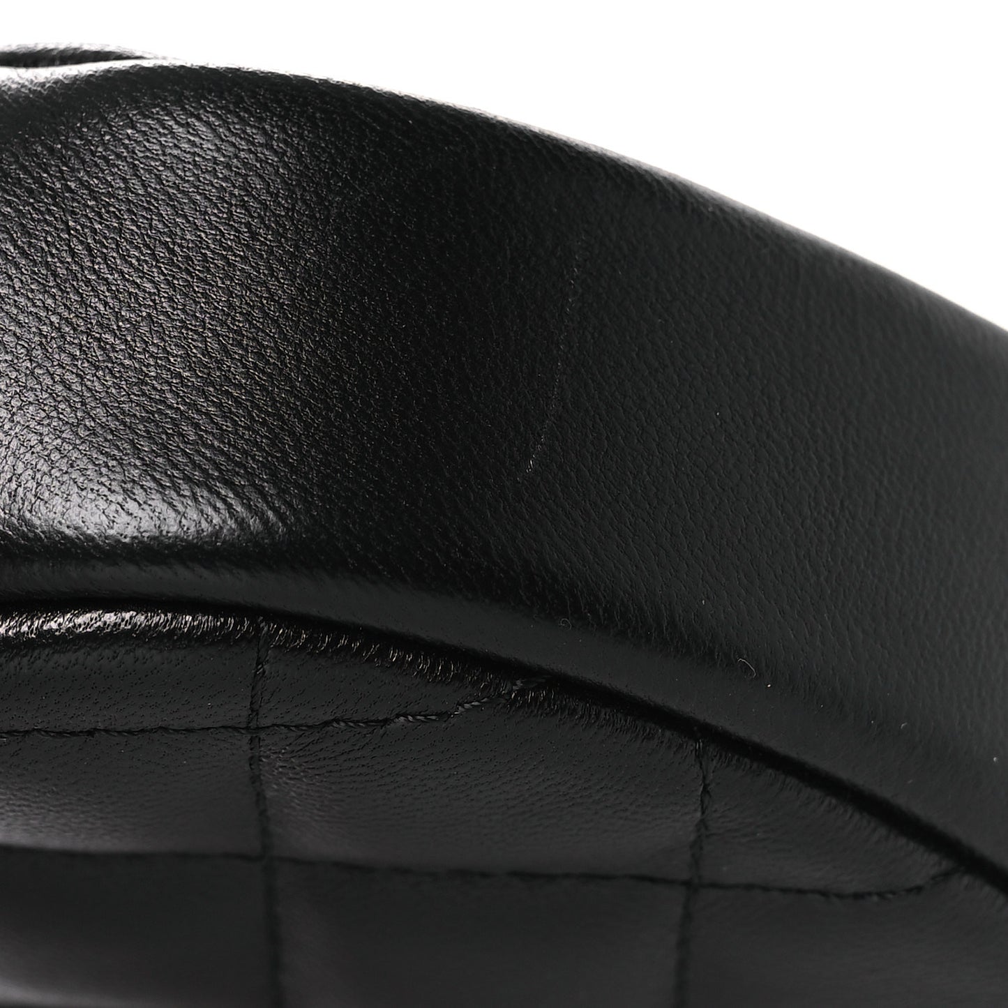 Lambskin Quilted Zip Around Classic Coin Purse Black