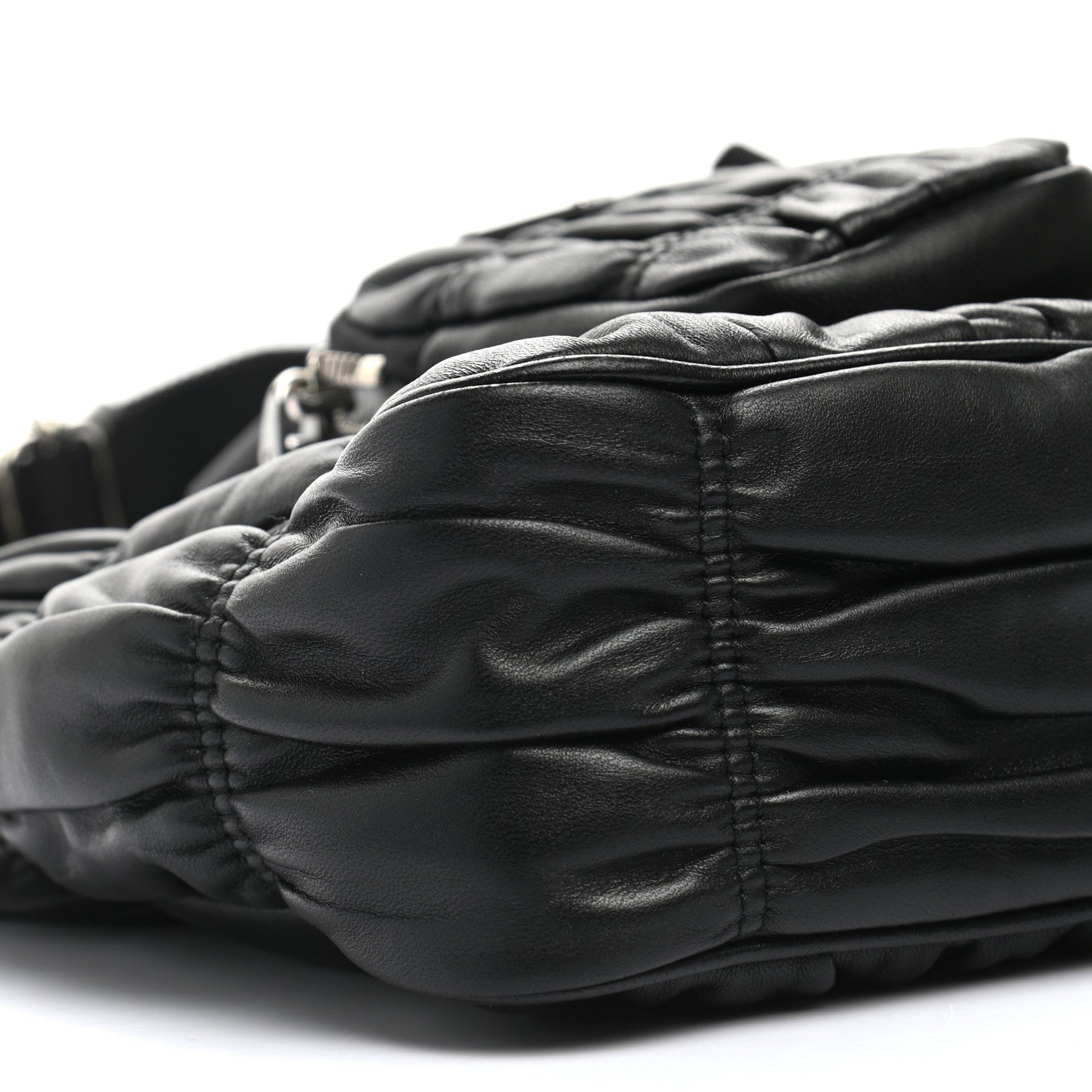 Prada Nappa Gaufre Re-Edition 2005 Shoulder Bag Black 10 of 12