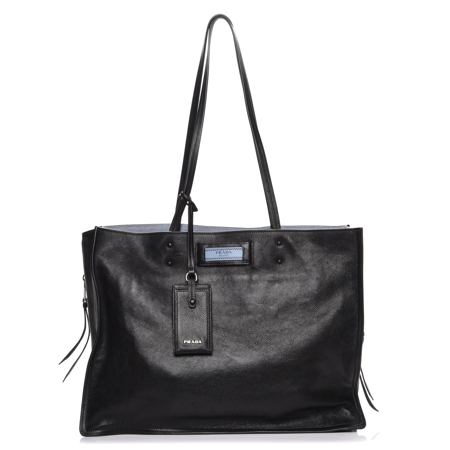 Glace Calf Etiquette Tote Black Astrale