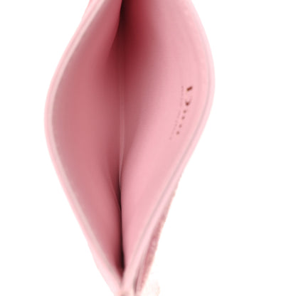 Christian Dior Calfskin Technical Fabric Oblique Lace Freesia Card Holder Pink 5 of 7