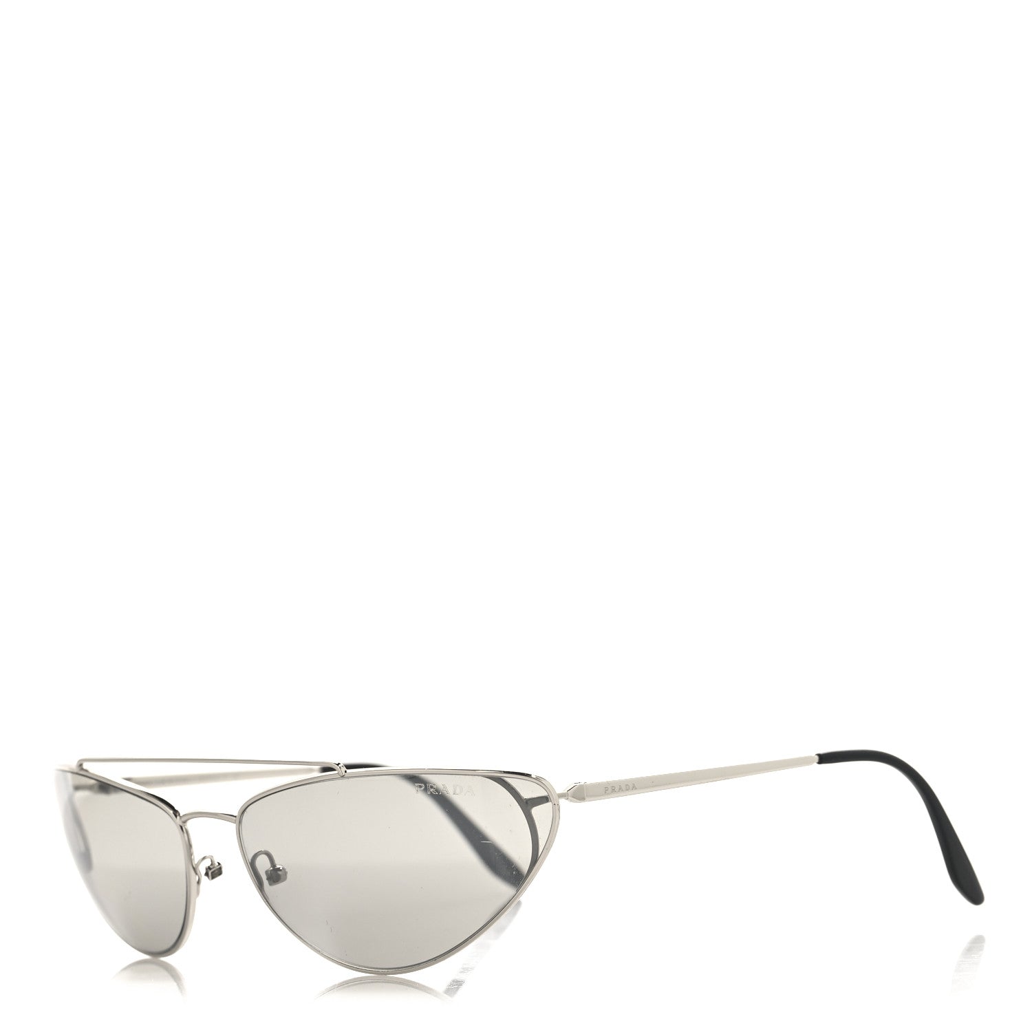 Prada Cat Eye Sunglasses SPR 62V Silver 1 of 6