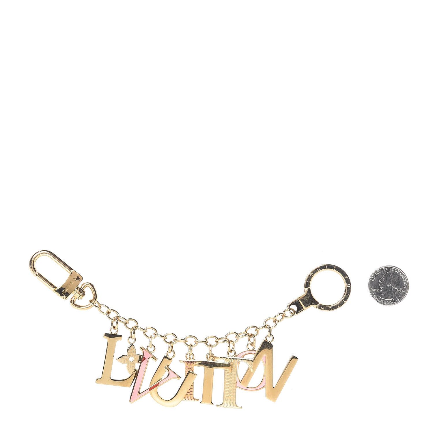 Louis Vuitton LV Tag Bag Charm Gold 2 of 5