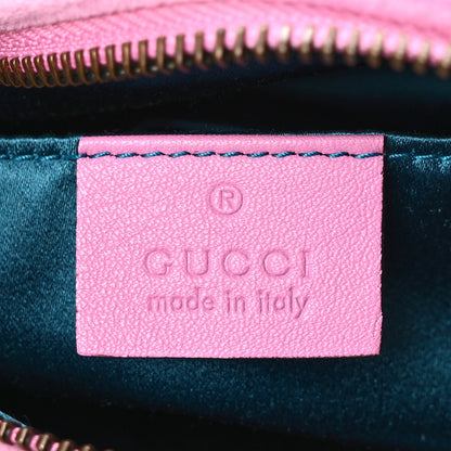 Gucci Velvet Matelasse Marquise Crystals Mini GG Marmont Chain Shoulder Bag Malva 6 of 9