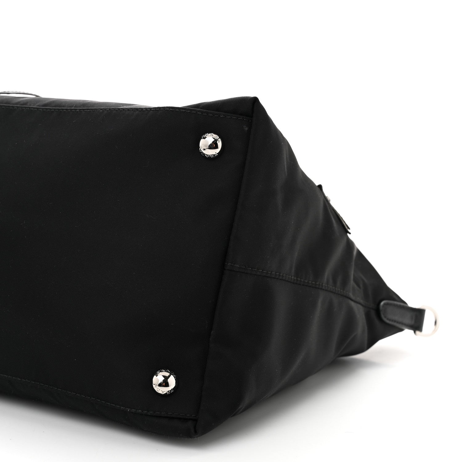 Prada Nylon Tessuto Saffiano Robot Tote Bag Black Petal 10 of 10