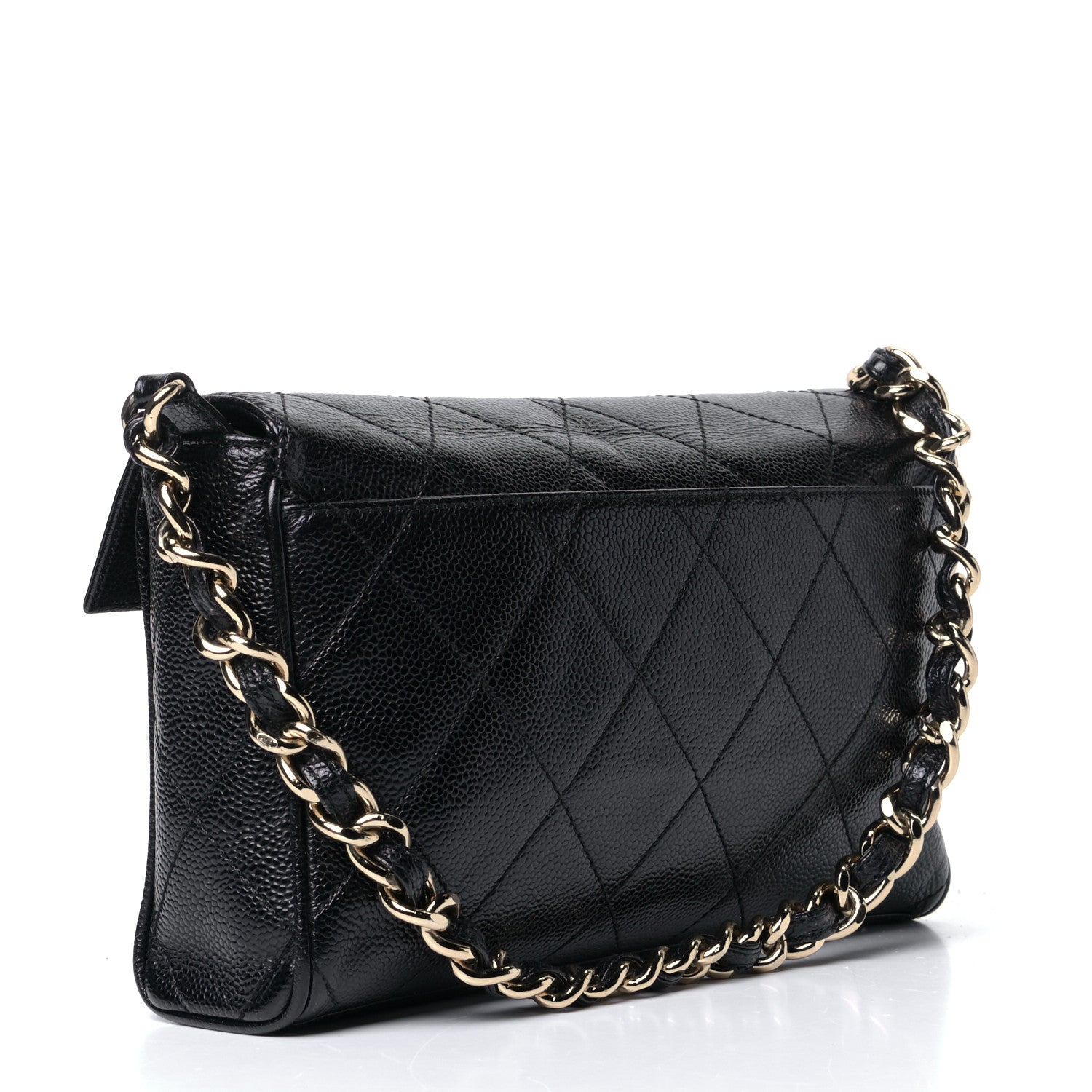 Chanel Caviar Quilted Medium Single Flap Black 2 of 5