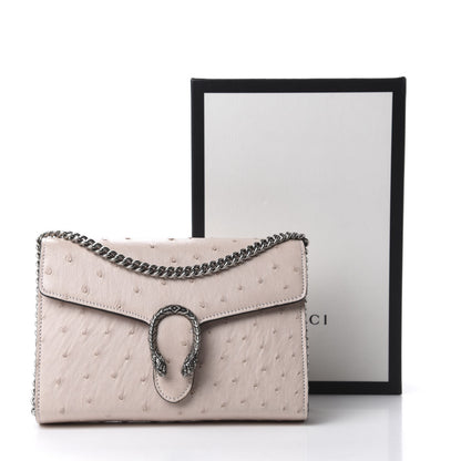 Gucci Ostrich Mini Dionysus Chain Wallet Pink 11 of 11