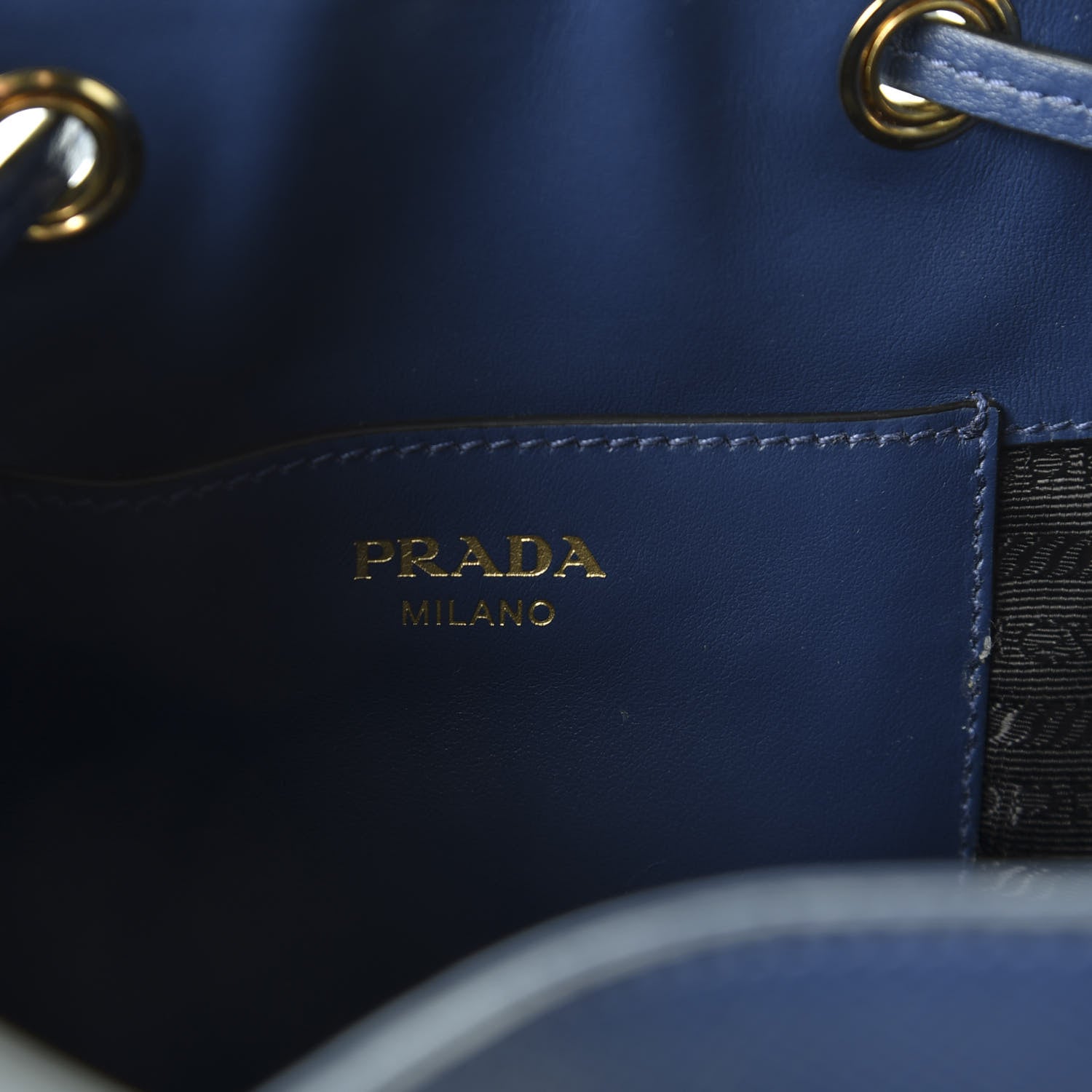 Prada Saffiano Bucket Bag Bluette 7 of 8