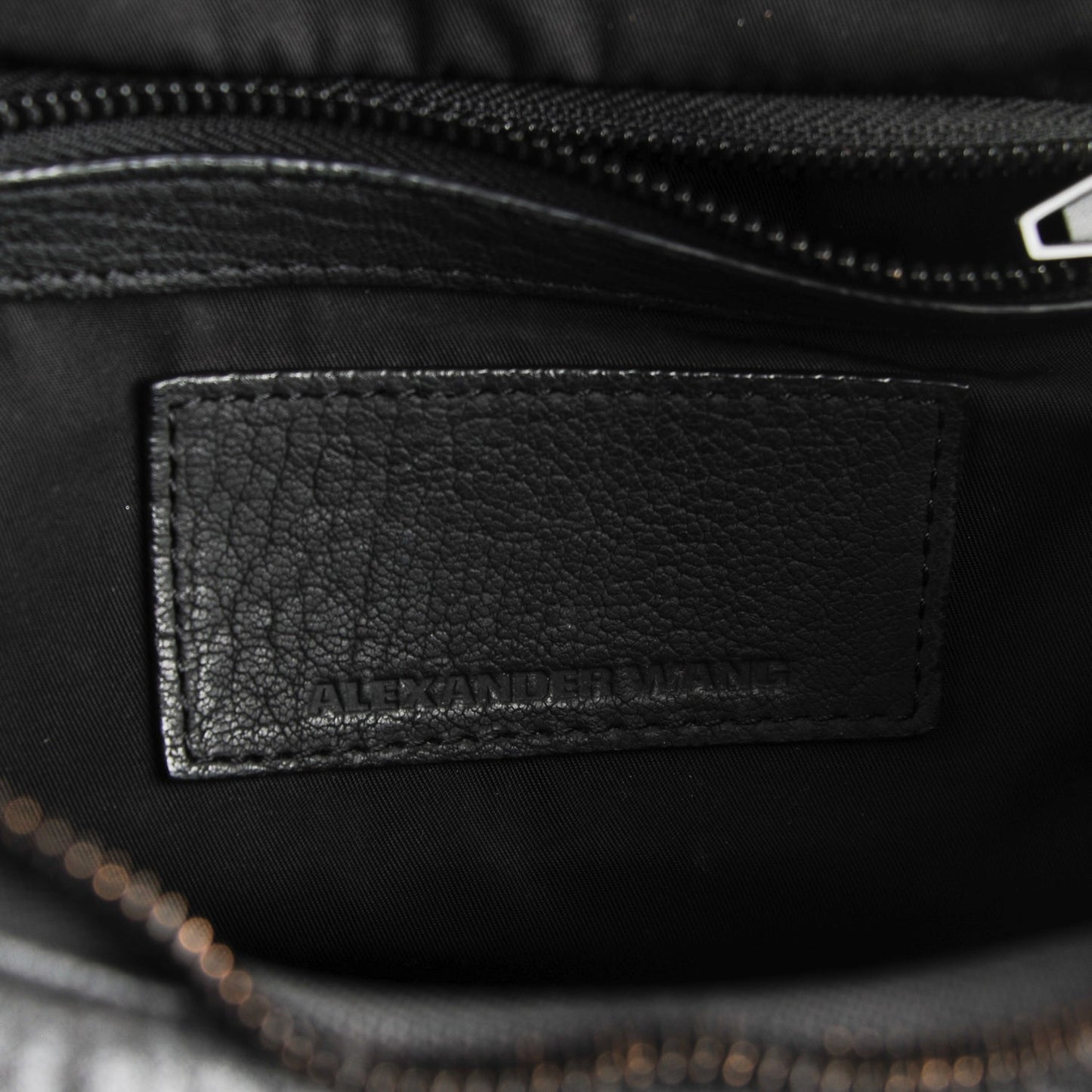 Pebbled Lambskin Rockie Black Iridescent Hardware