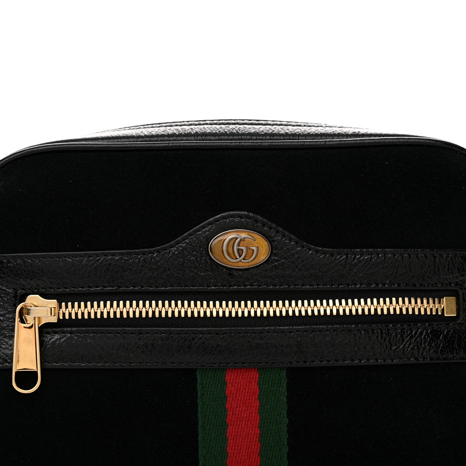 Gucci Suede Small Ophidia Belt Bag 85 34 Black 8 of 10