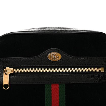 Gucci Suede Small Ophidia Belt Bag 85 34 Black 8 of 10