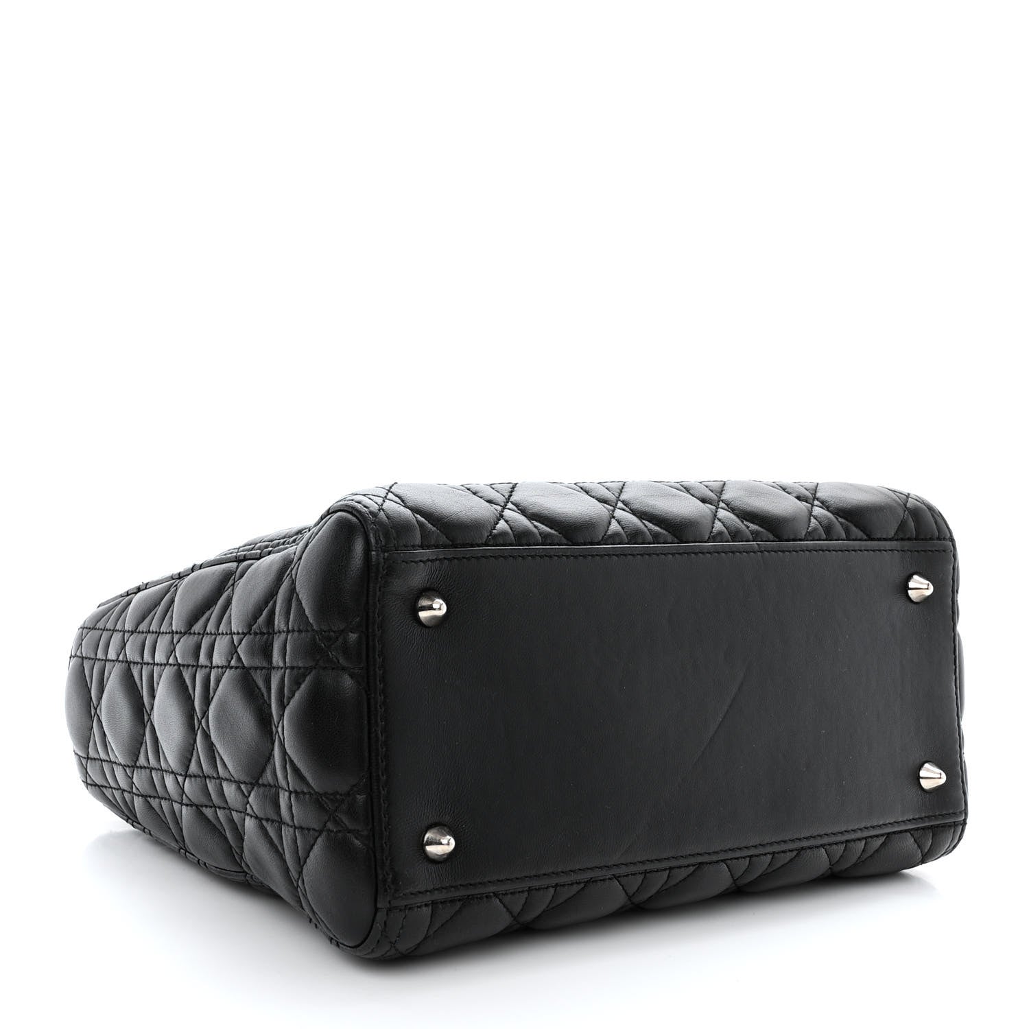 Christian Dior Lambskin Cannage Medium Lady Dior Black 4 of 13