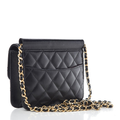 Chanel Lambskin Quilted Crossing Times Mini Flap Black 2 of 10