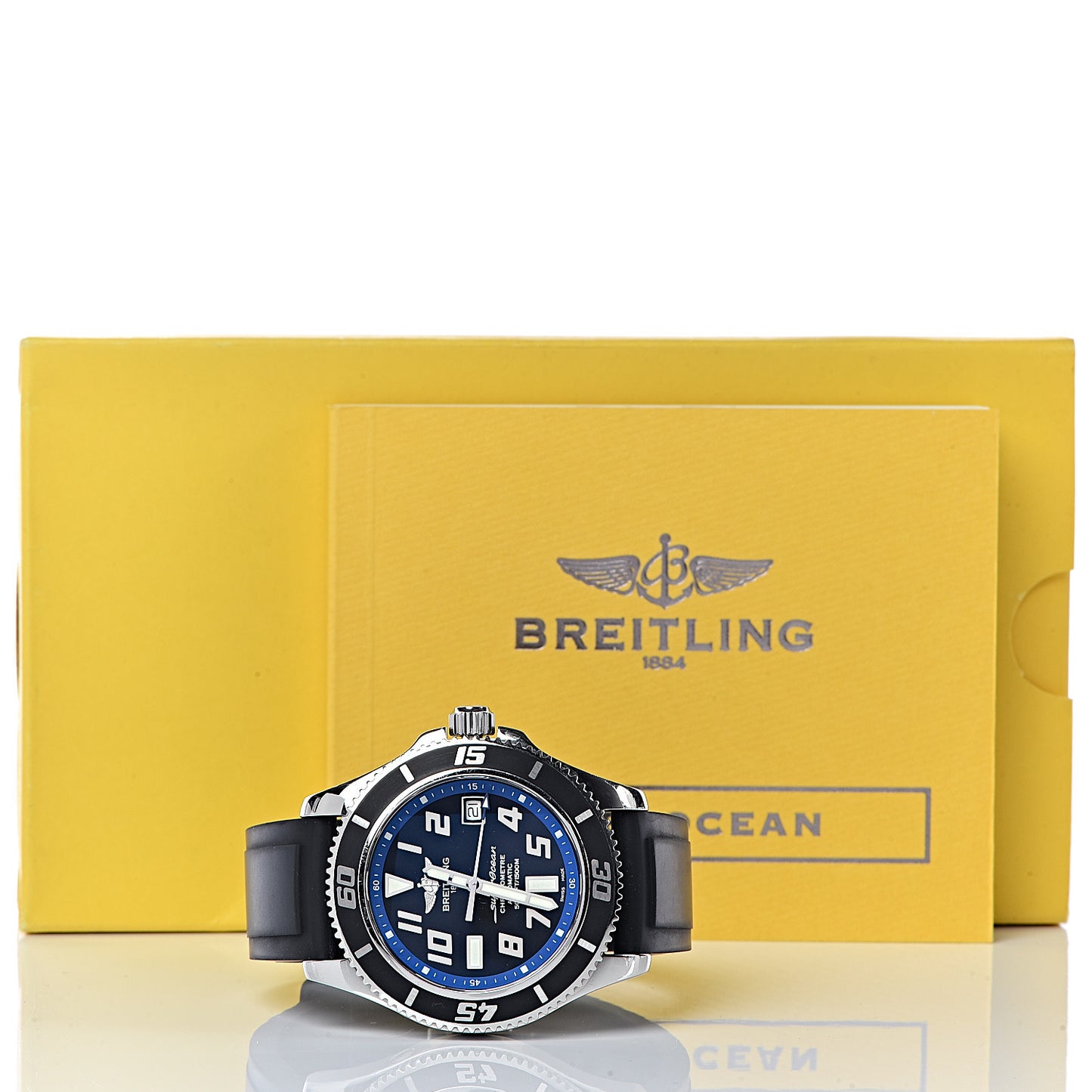 Stainless Steel Rubber 42mm SuperOcean Automatic Watch Blue A17364
