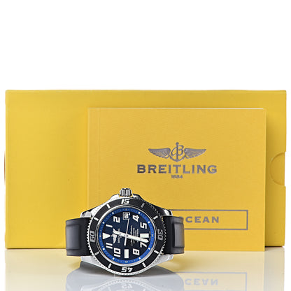 Breitling Stainless Steel Rubber 42mm SuperOcean Automatic Watch Blue A17364 9 of 9