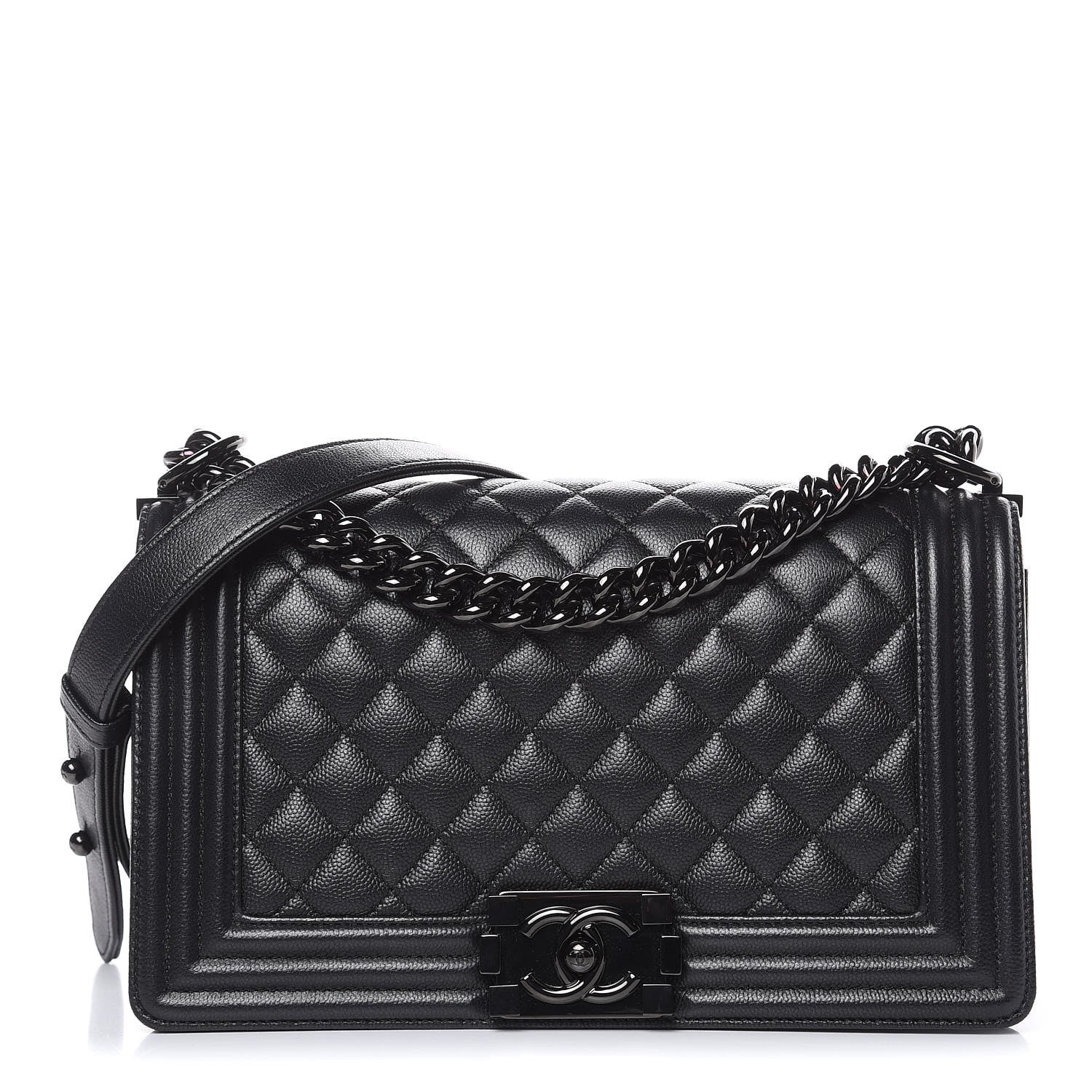 Chanel Caviar Quilted Medium Boy Flap So Black 1 of 12