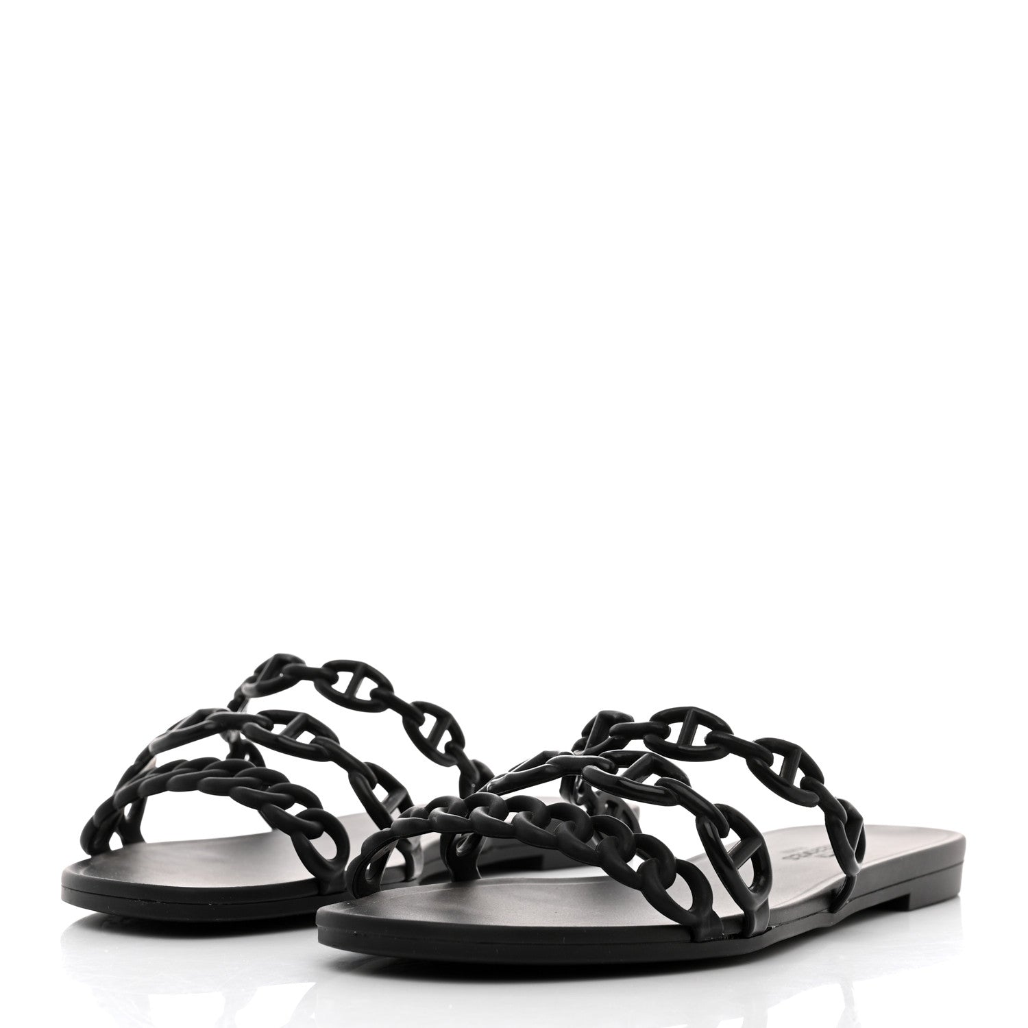 Hermes TPU Rivage Sandals 35 Black 3 of 9