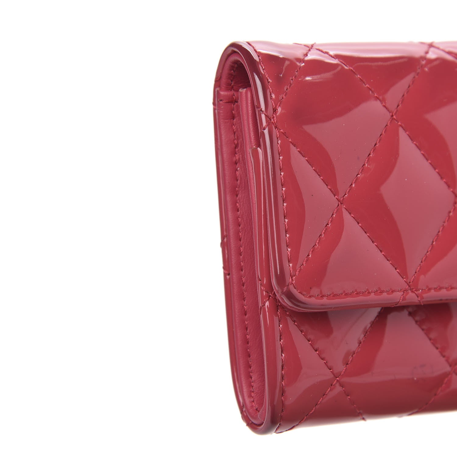 Chanel Patent Quilted Reissue Flap Card Holder Pink 10 of 11