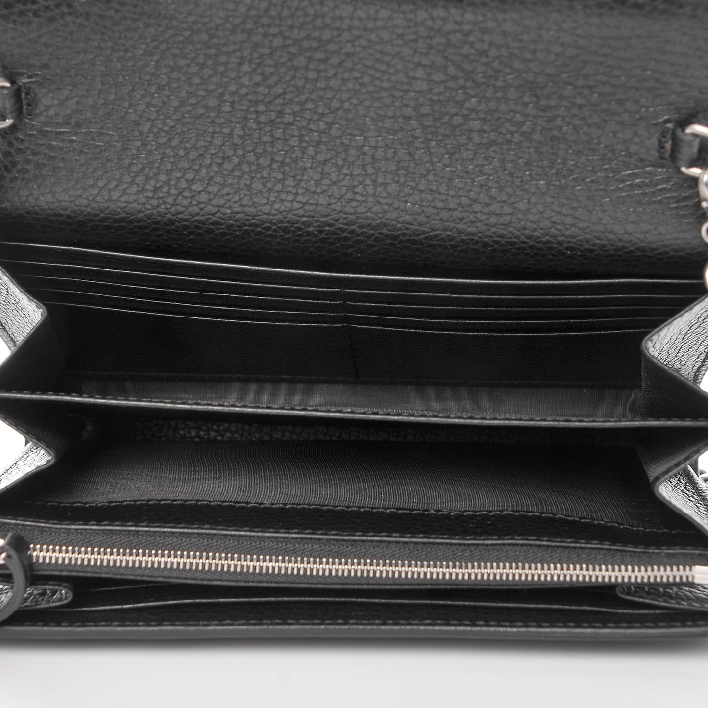 Calfskin Mini Dionysus Chain Wallet Black