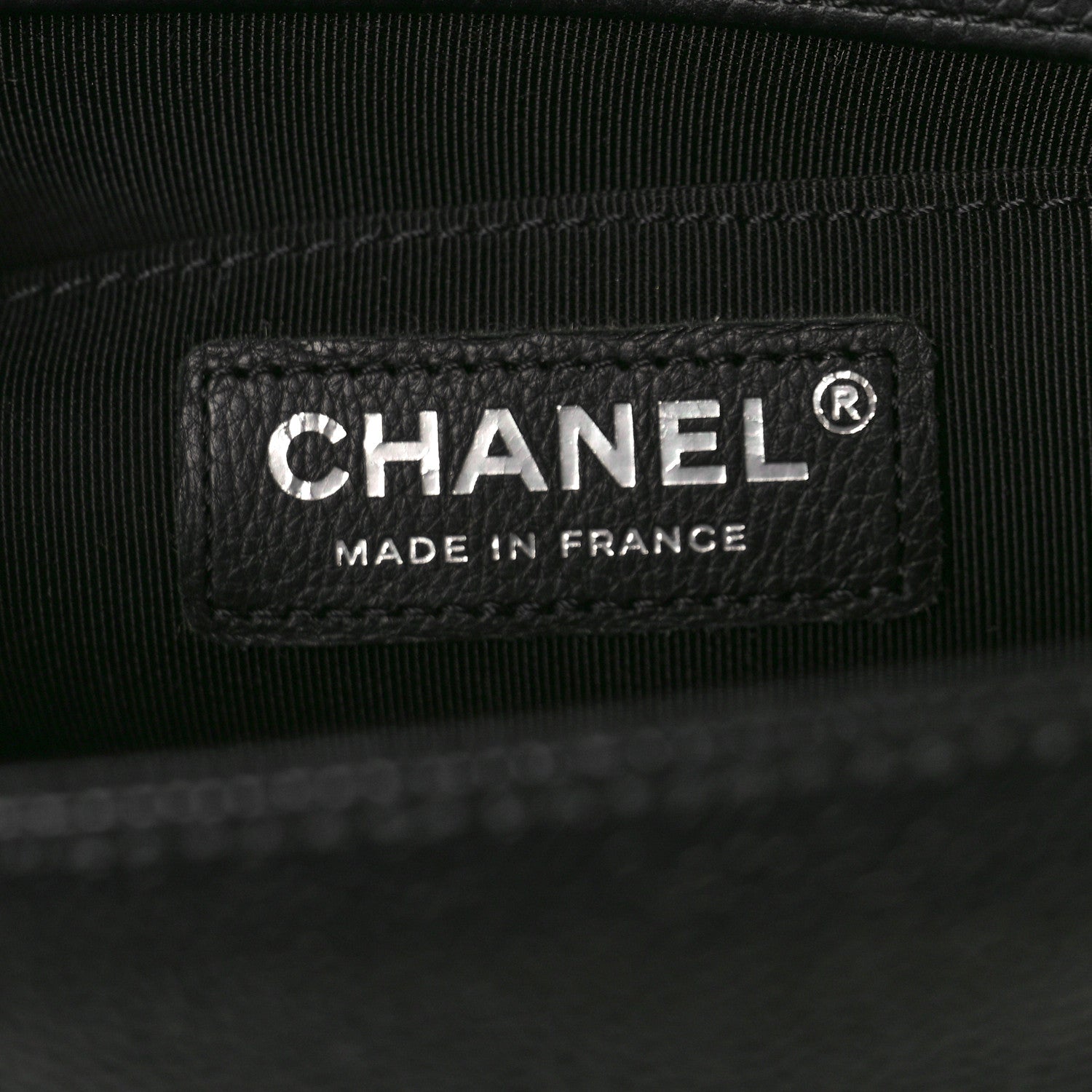 Chanel Caviar Chevron Quilted Medium Boy Flap Black 6 of 11