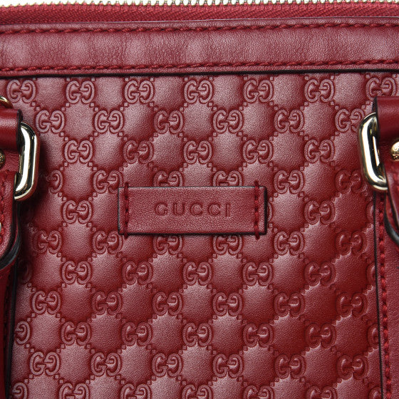 Soft Microguccissima Mini Dome Bag Rosso