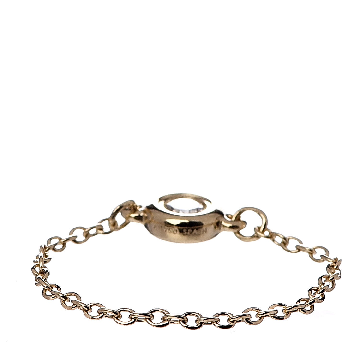 Tiffany 18K Yellow Gold Diamond .07ct Elsa Peretti Diamonds By The Yard Ring 45 3.5 3 of 5