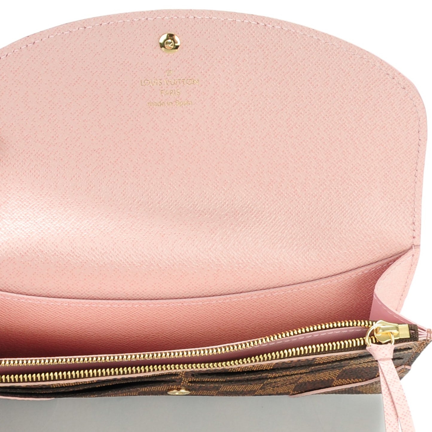 Damier Ebene Caissa Wallet Rose Ballerine