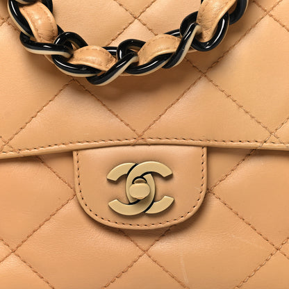 Chanel Lambskin Quilted Medium Single Flap Beige 7 of 10